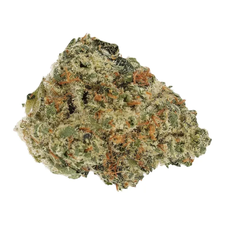 Dichte Bunatic Cannabisblüten mit glitzernden Trichomen und Limonen-Aroma