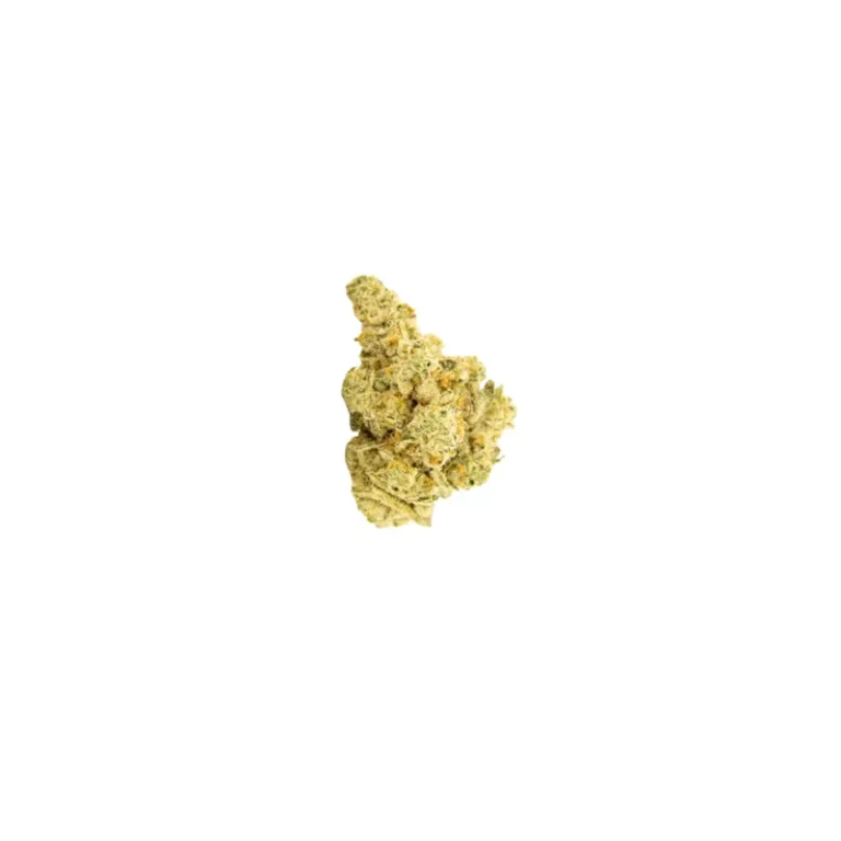 Cap Junky Cannabisblüte mit dichter Trichomschicht und orangefarbenen Blütenhaaren