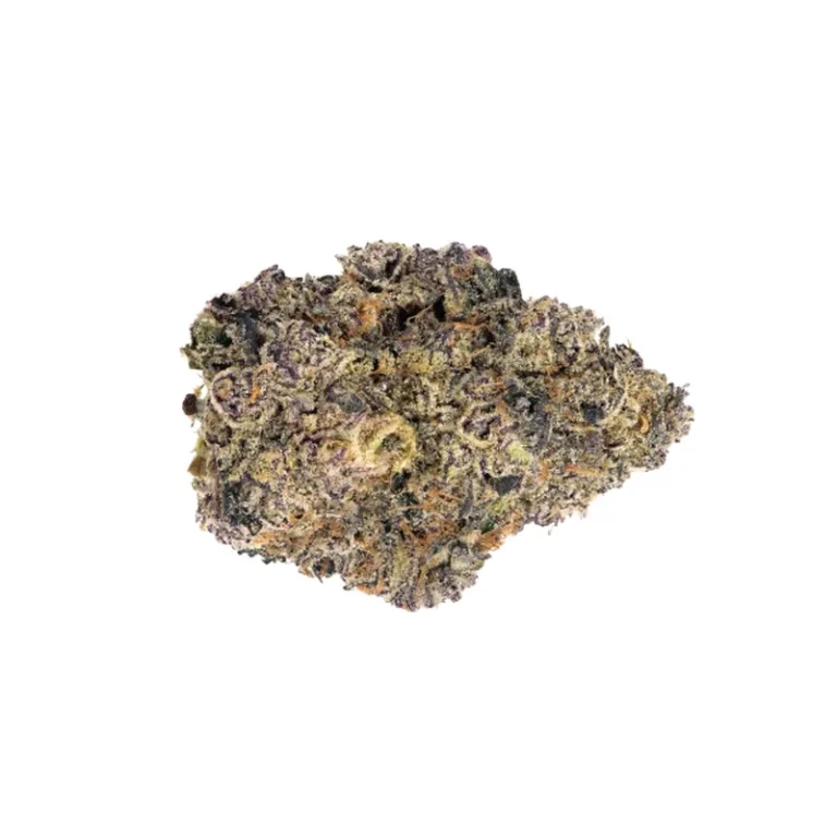 Cereal Milk Cannabisblüte mit olivgrüner Farbe, orangefarbenen Blütenhaaren und dichtem, weißem Trichombelag