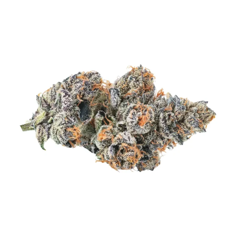 El Jefe Zoap Cannabisblüten mit dichten, violett-grünen Buds und sichtbaren Trichomen