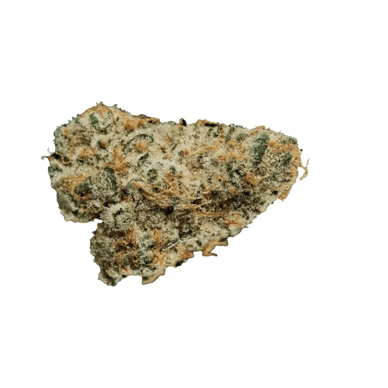 Dichte, harzige Blüten der Cannabis-Sorte Masterpiece mit sichtbaren Trichomen