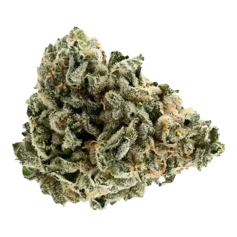 Moonbow 112 IX Cannabisblüten mit violetten Akzenten und dichtem Trichombelag
